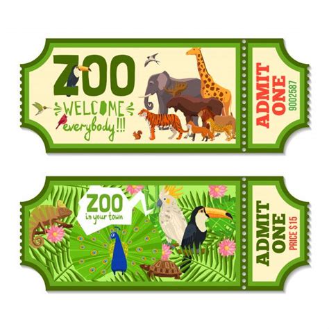 Printable Zoo Tickets